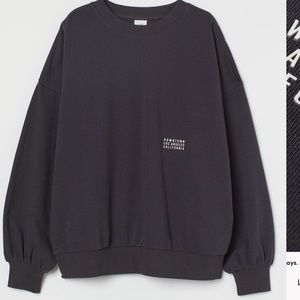 H&M black city love sweatshirt size small